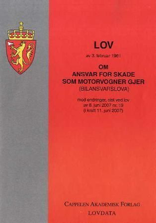Lov om ansvar for skade som motorvogner gjer (bilansvarslova) av 3. februar 1961 - med endringer, sist ved lov av 8. juni 2007 nr. 19 (i kraft 11. juni 2007)