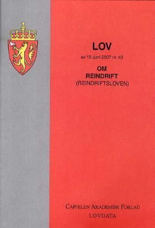 Lov om reindrift (reindriftsloven) av 15. juni 2007 nr. 40