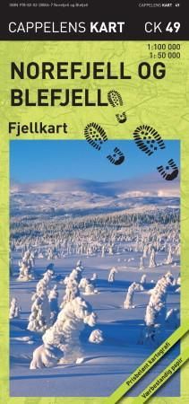 Norefjell og Blefjell - fjellkart
