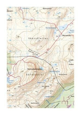 Tromsø og Lyngen - fjellkart