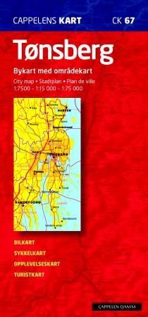 Tønsberg bykart - bykart med områdekart = city map = Stadtplan = plan de ville