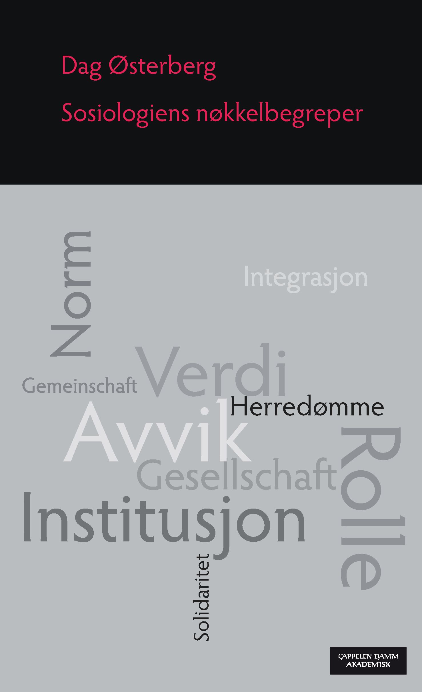 Sosiologiens nøkkelbegreper - og deres opprinnelse