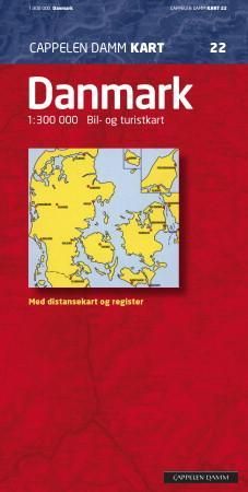 Danmark - bil- og turistkart