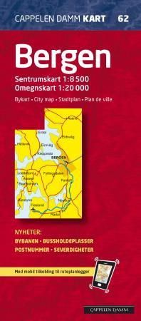 Bergen - bykart = city map = Stadtplan = plan de ville