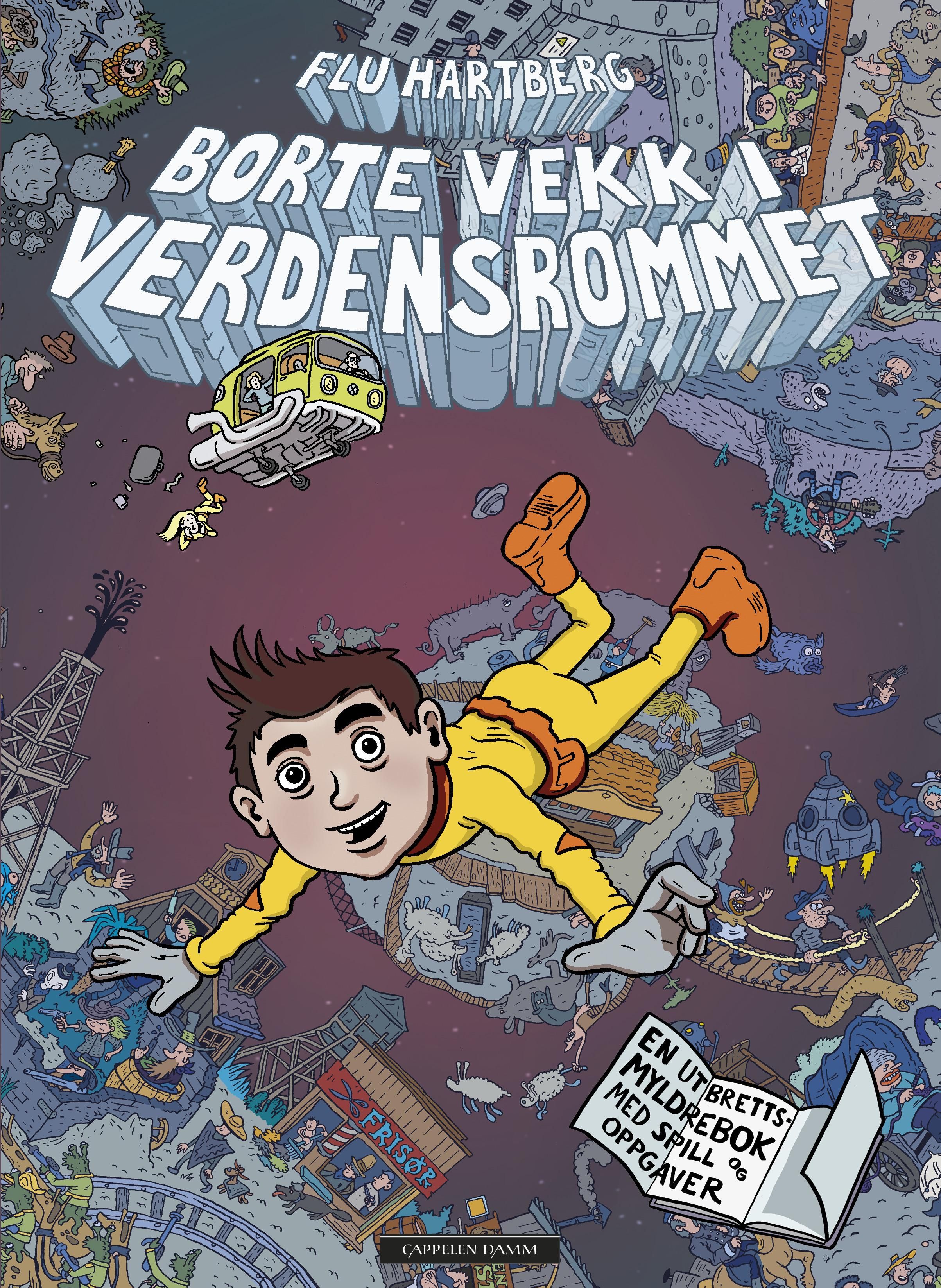 Borte vekk i verdensrommet - en utbrettsmyldrebok : med spill og oppgaver