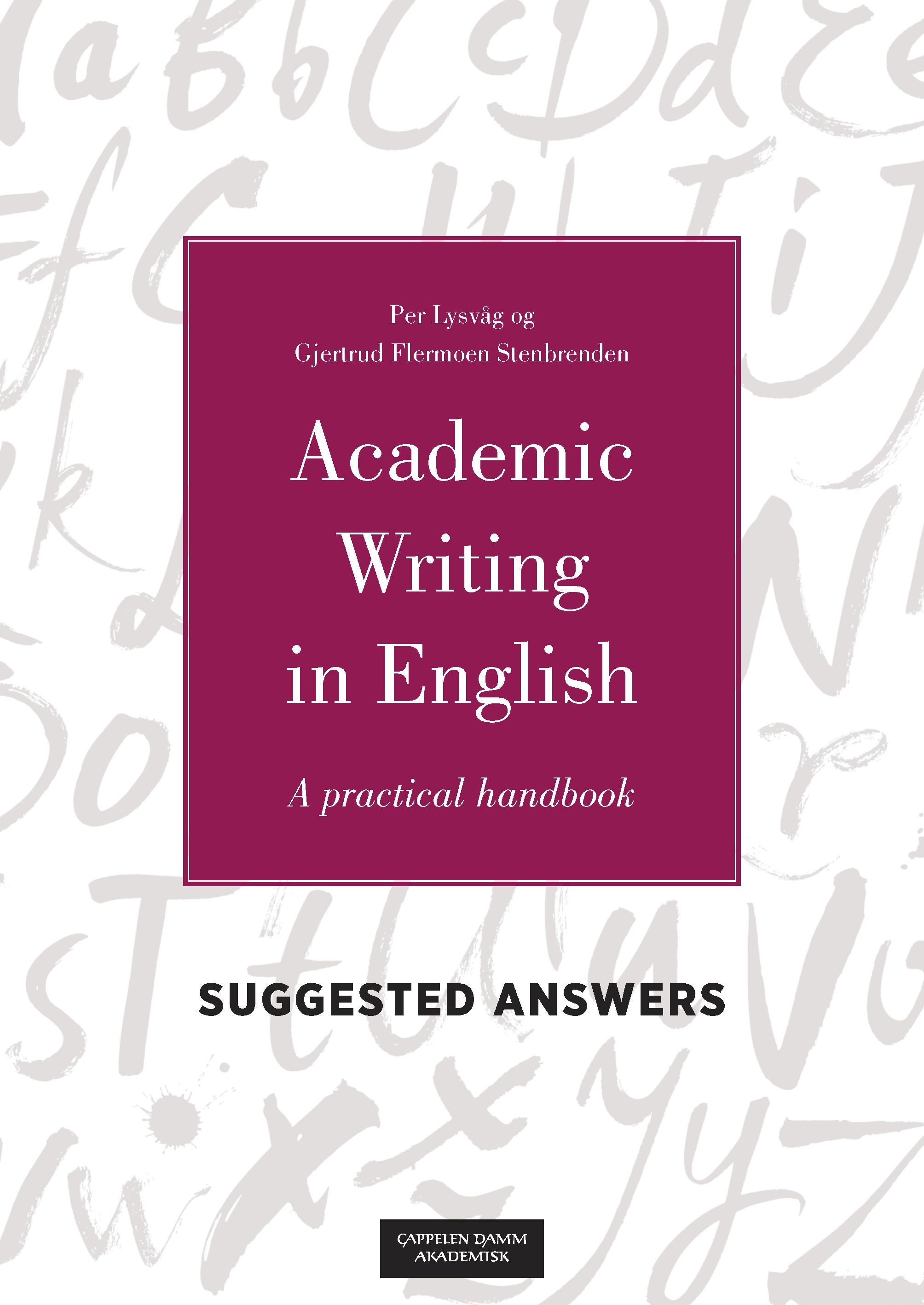 Academic writing in english suggested answers