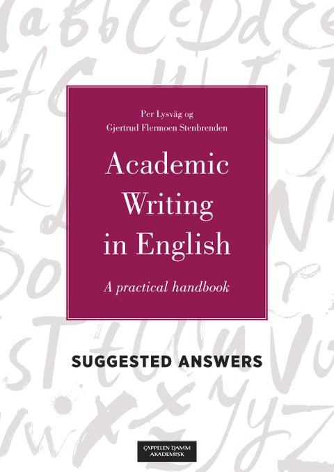 Academic writing in english suggested answers