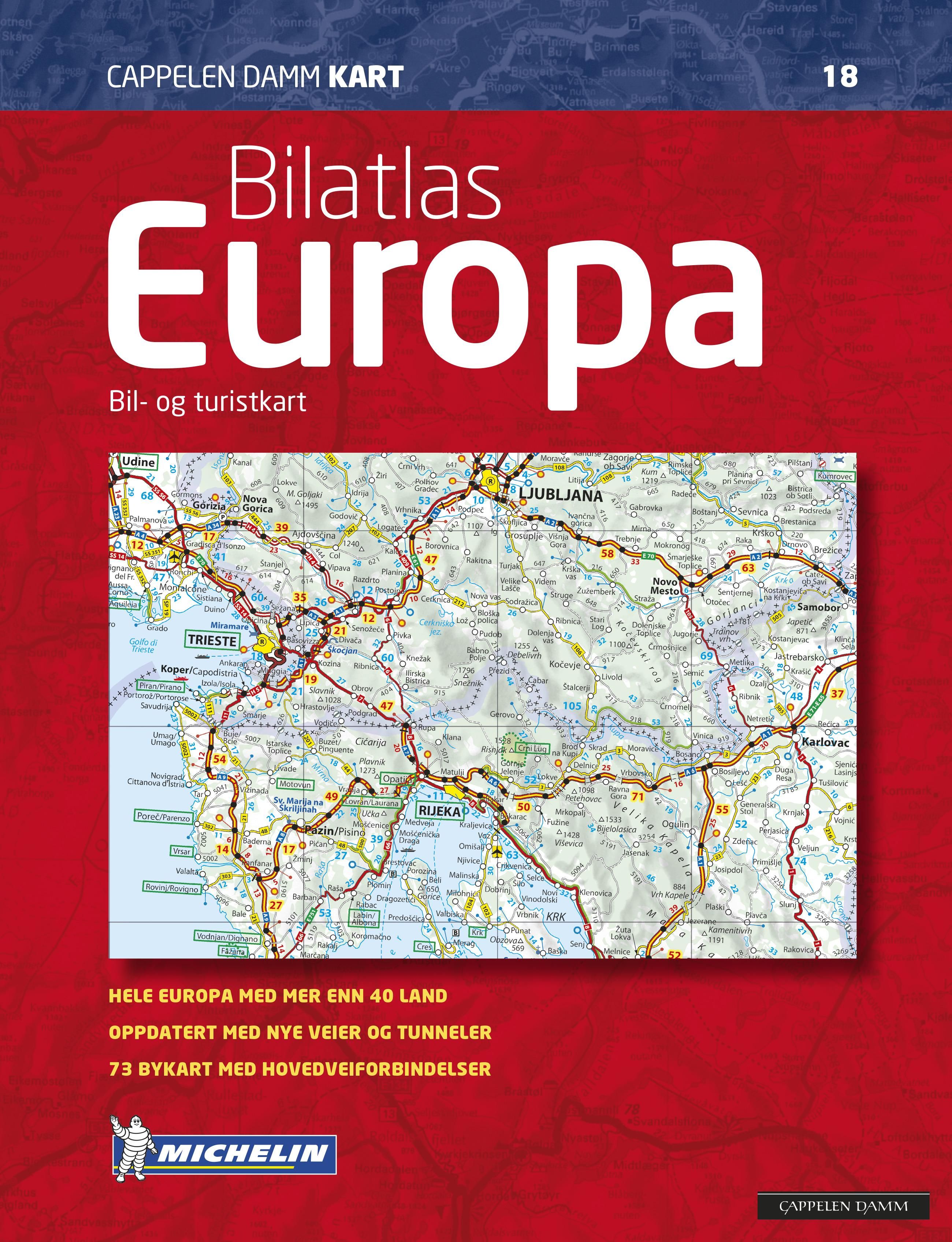 Bilatlas Europa - bil- og turistkart