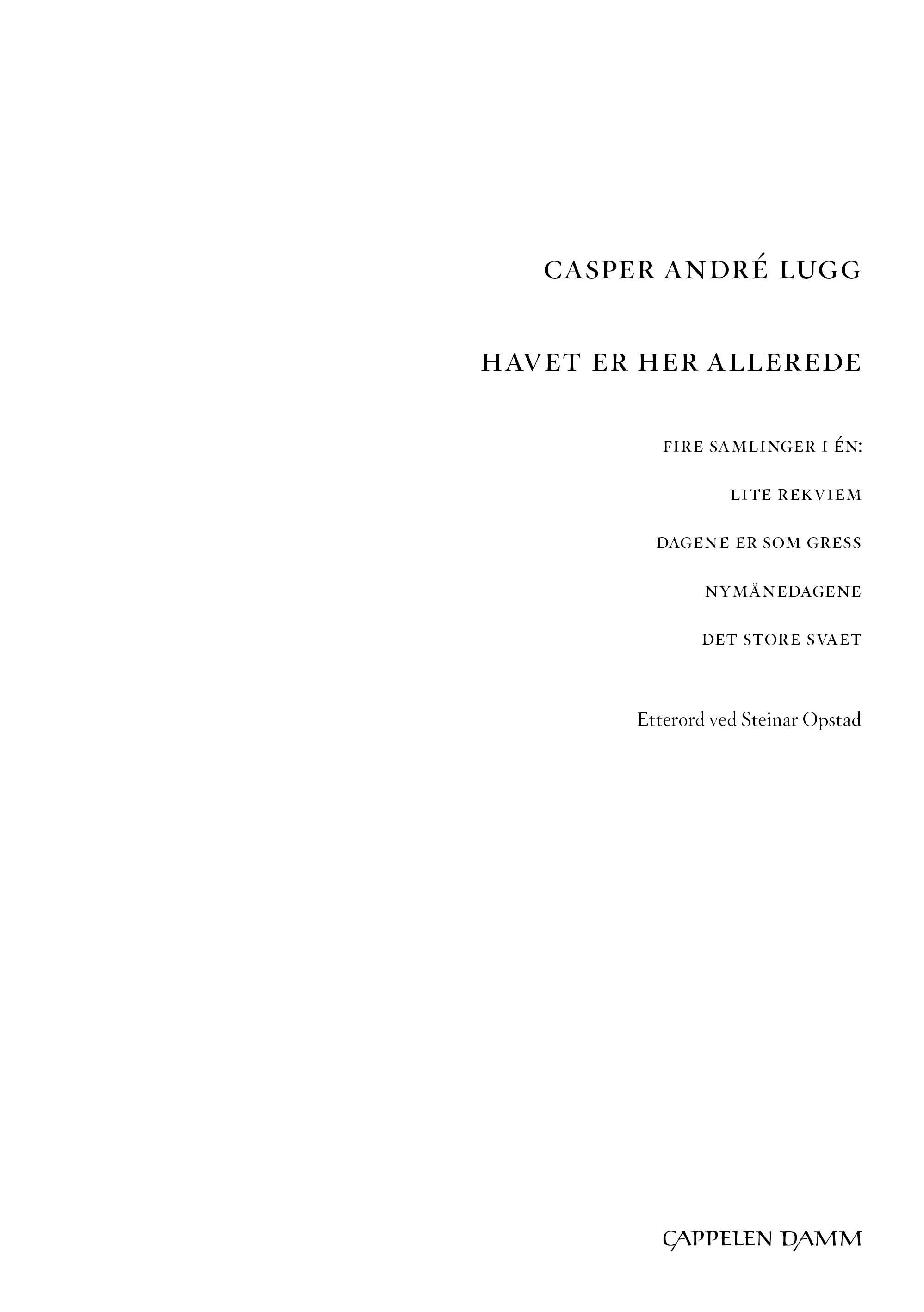 Havet er her allerede - fire samlinger i én