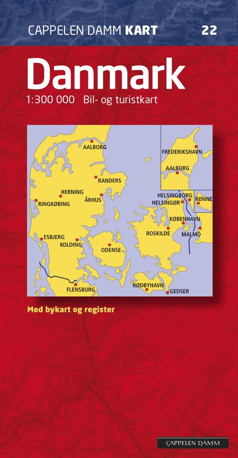 Danmark - bil- og turistkart