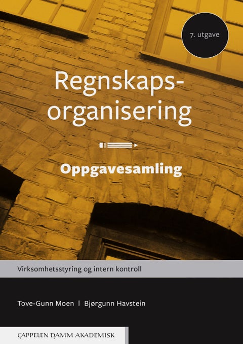Regnskapsorganisering - oppgavesamling : virksomhetsstyring og intern kontroll