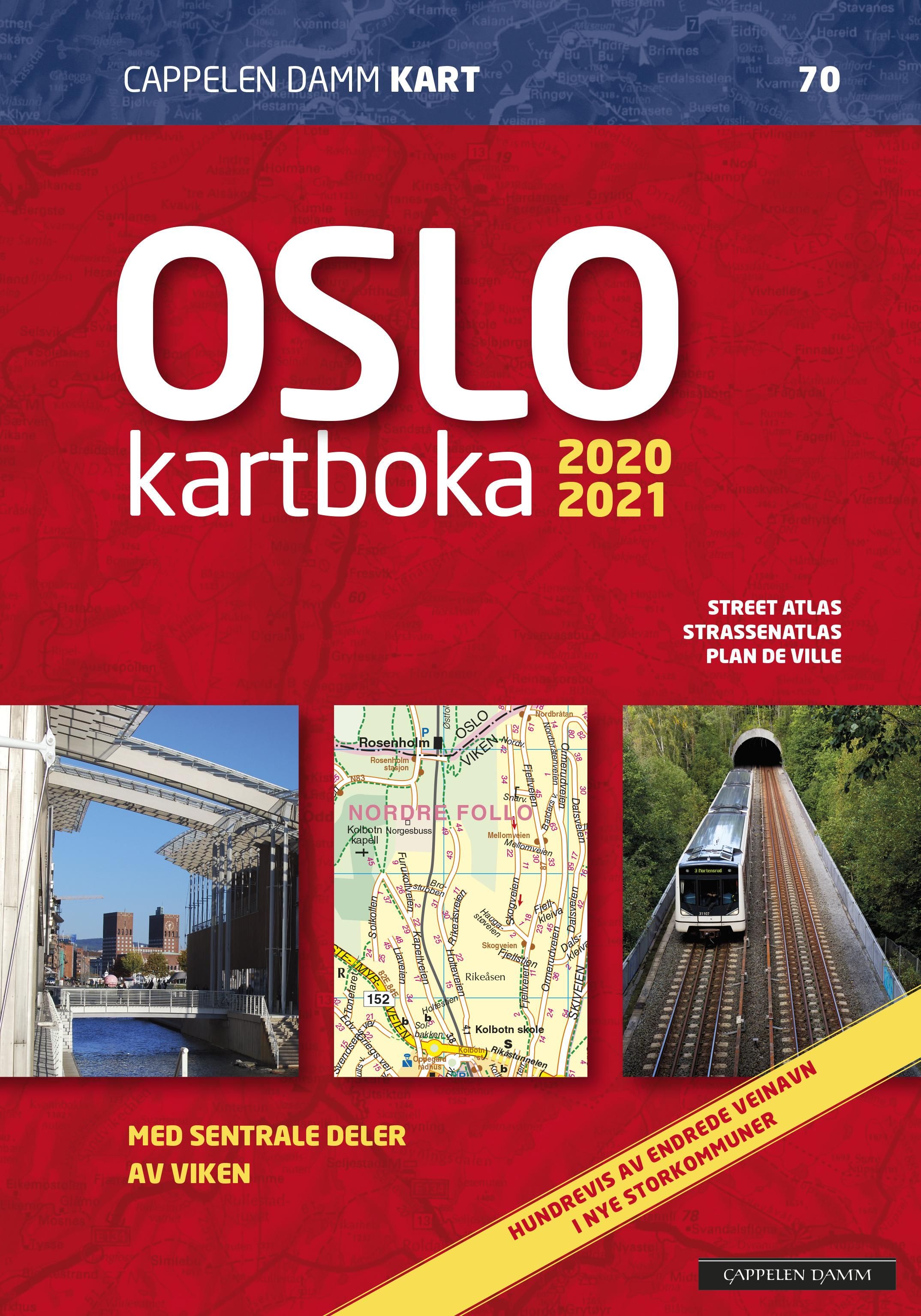 Oslokartboka 2020, 2021 - city atlas  = Stadtatlas = atlas de ville