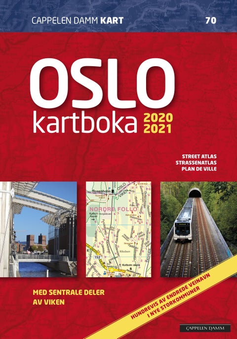Oslokartboka 2020, 2021 - city atlas = Stadtatlas = atlas de ville