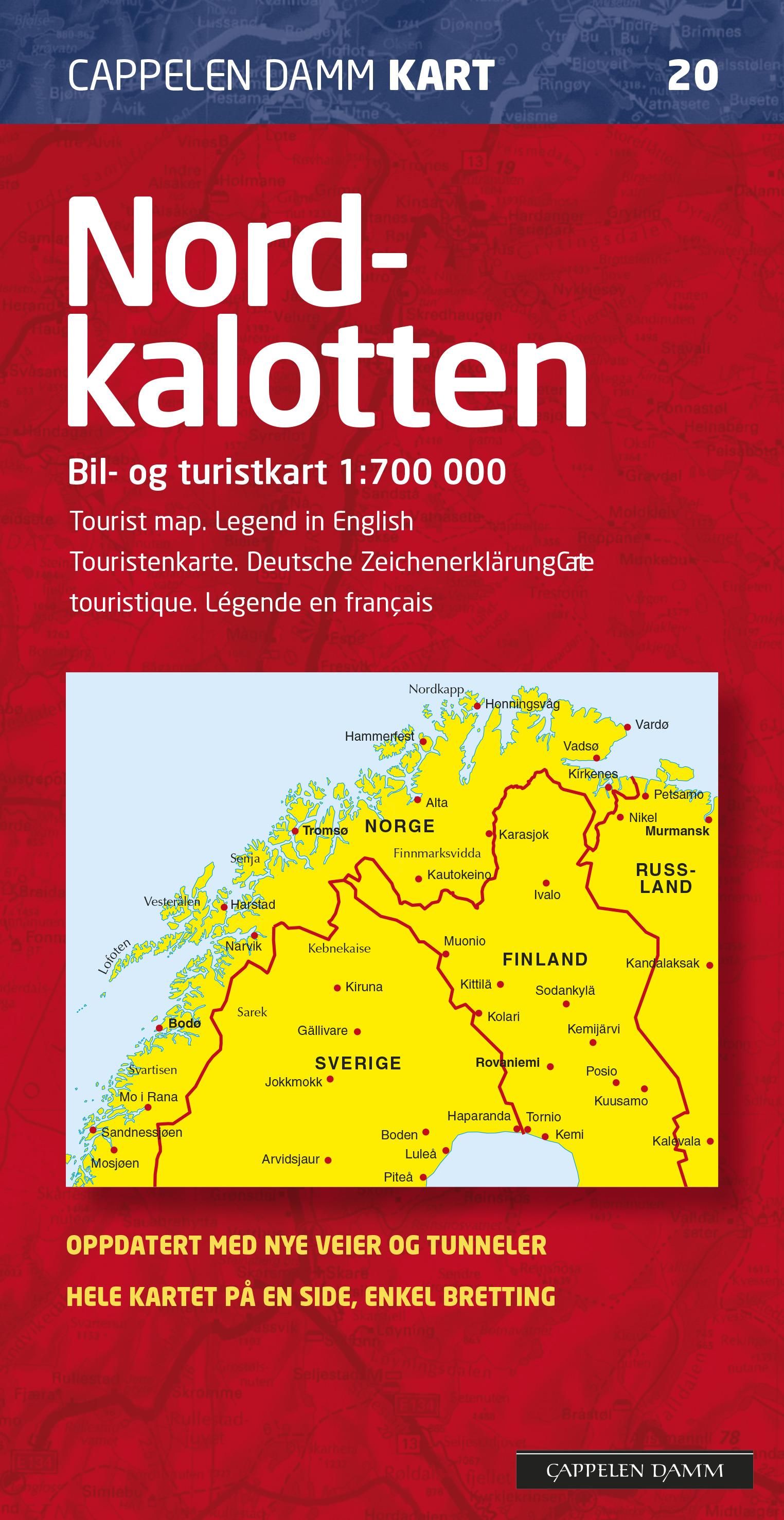 Nordkalotten - bil- og turistkart = tourist map = Touristenkarte = carte touristique