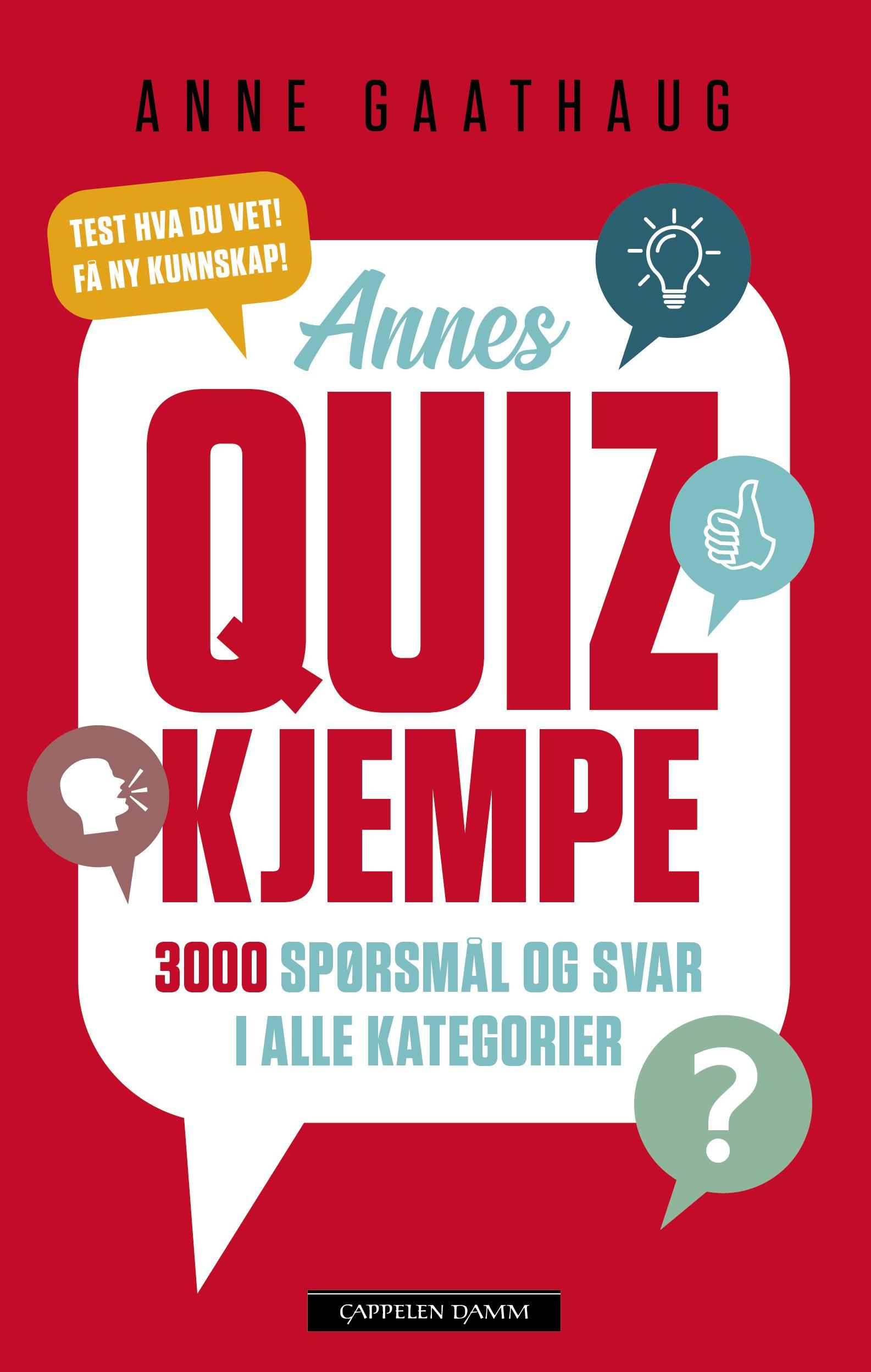 Annes quizkjempe - 3000 spørsmål og svar i alle kategorier