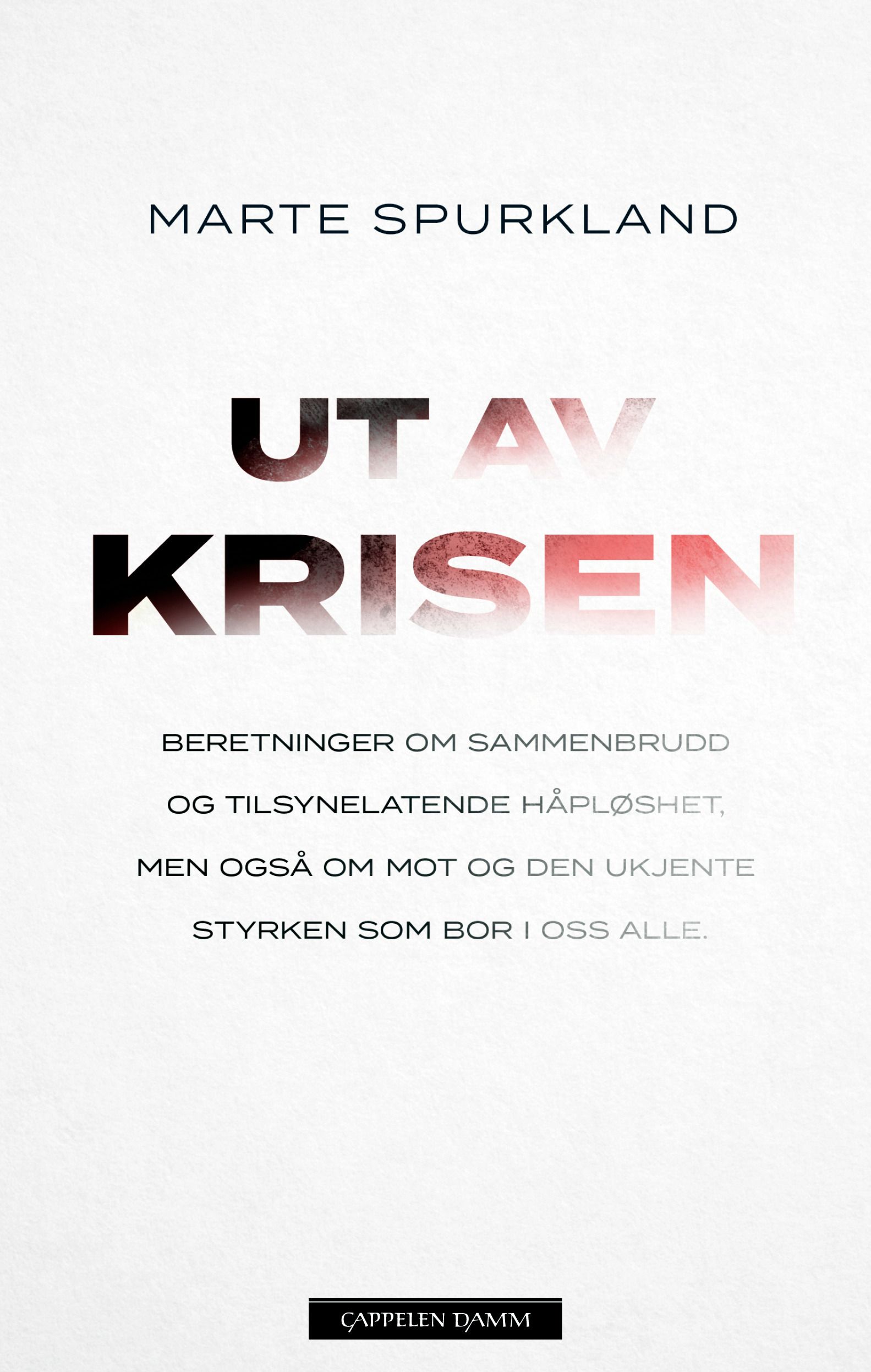 Ut av krisen - beretninger om sammenbrudd og tilsynelatende håpløshet, men også om mot og den ukjente styrken som bor i oss alle