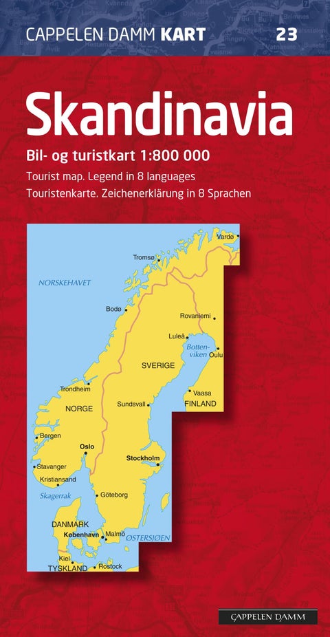 Skandinavia - bil- og turistkart