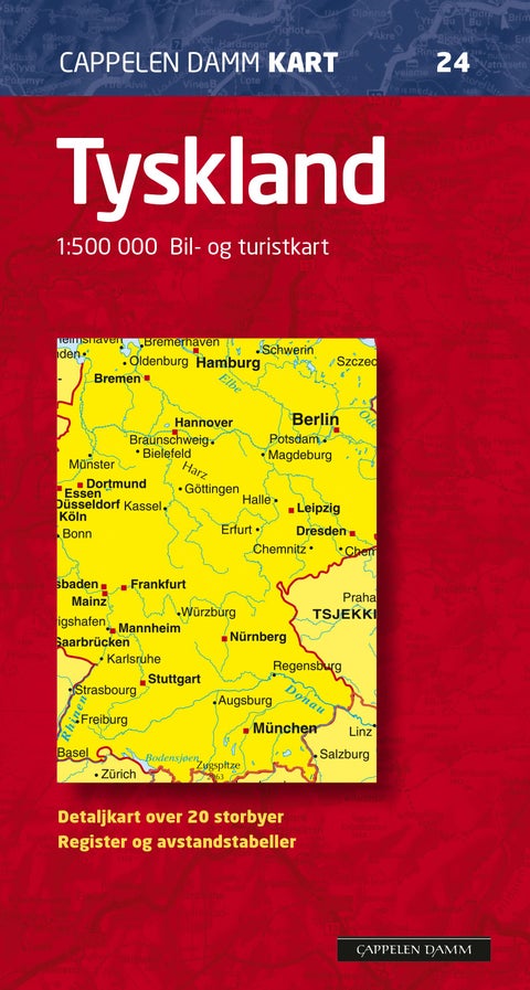 Tyskland - bil- og turistkart