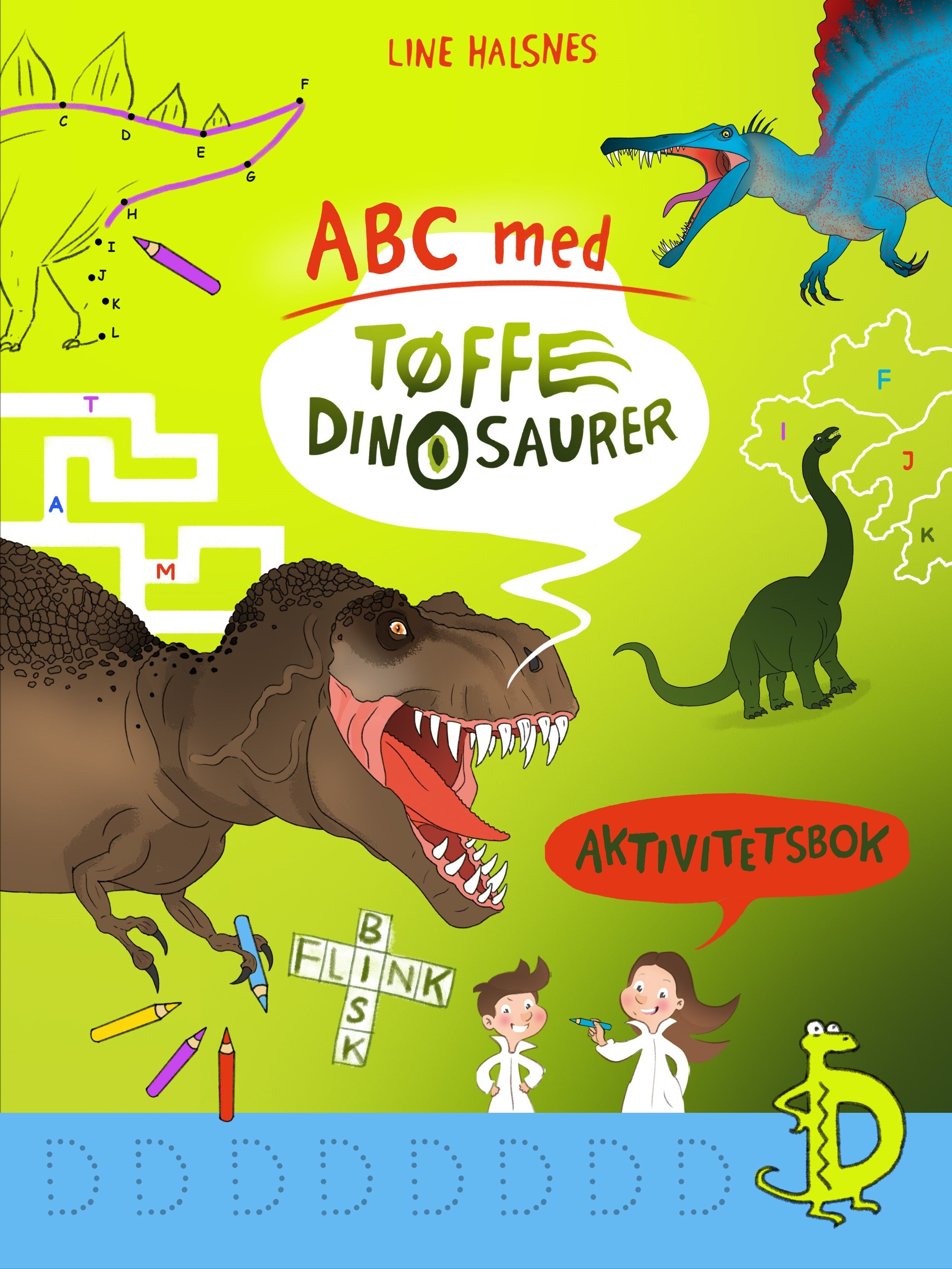 ABC med tøffe dinosaurer