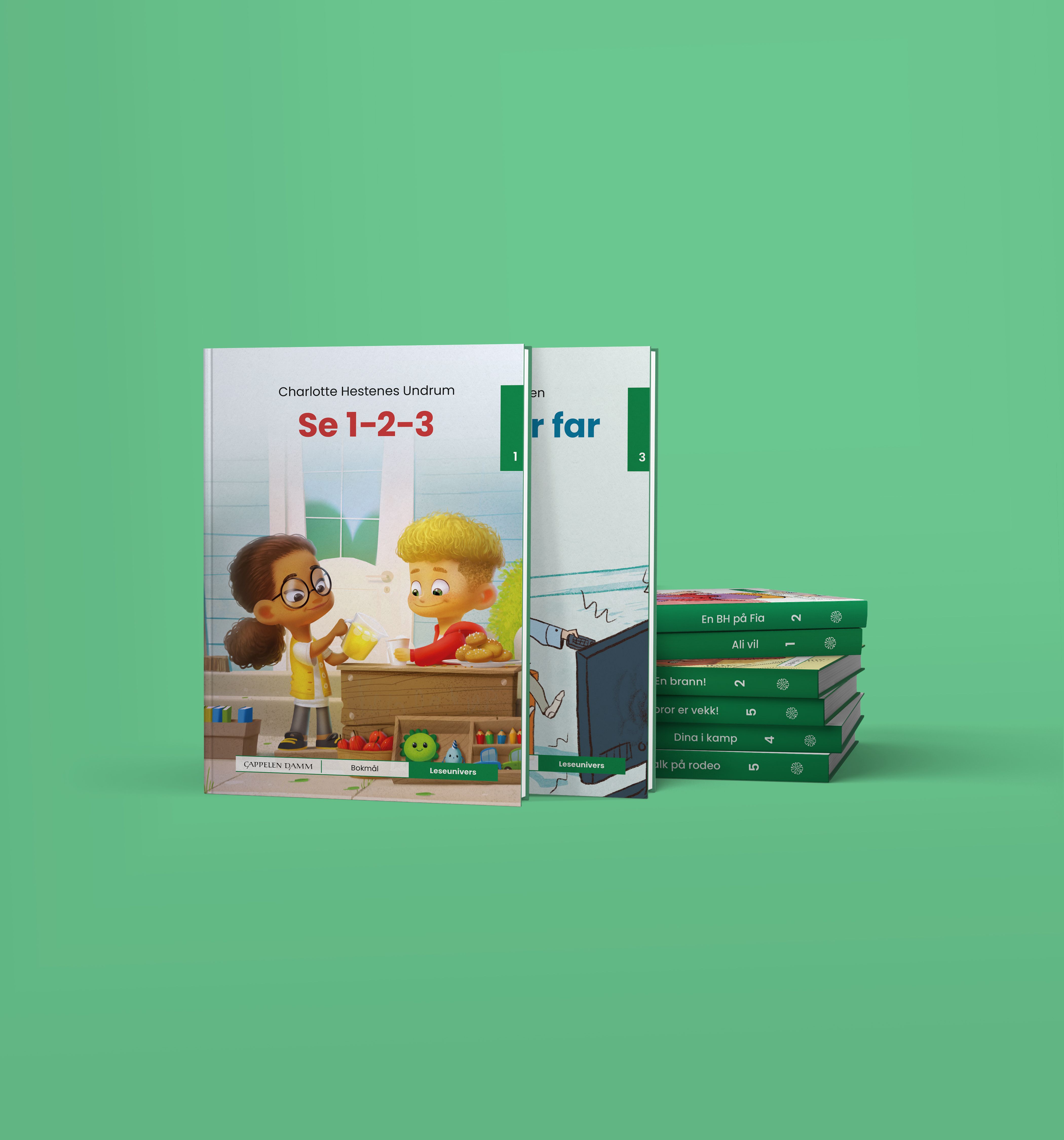 Grønn pakke Leseunivers fra Cappelen Damm - nivå 1-5
