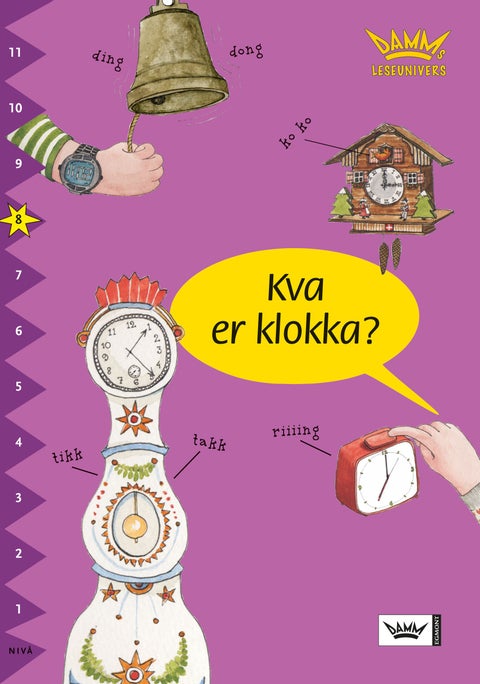 Kva er klokka? - nivå 8