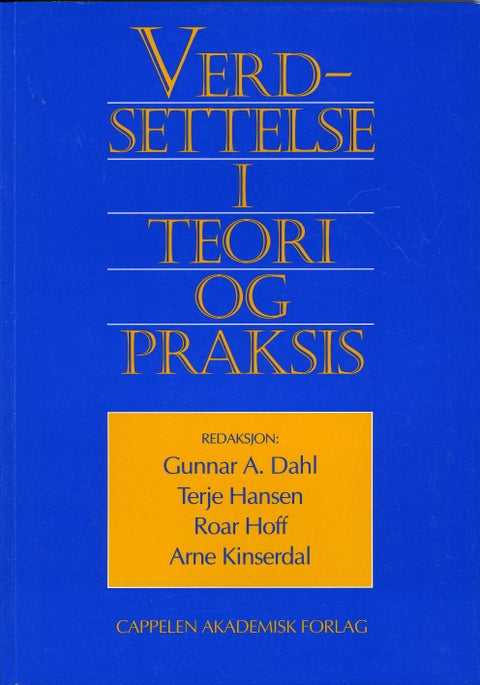 Verdsettelse i teori og praksis