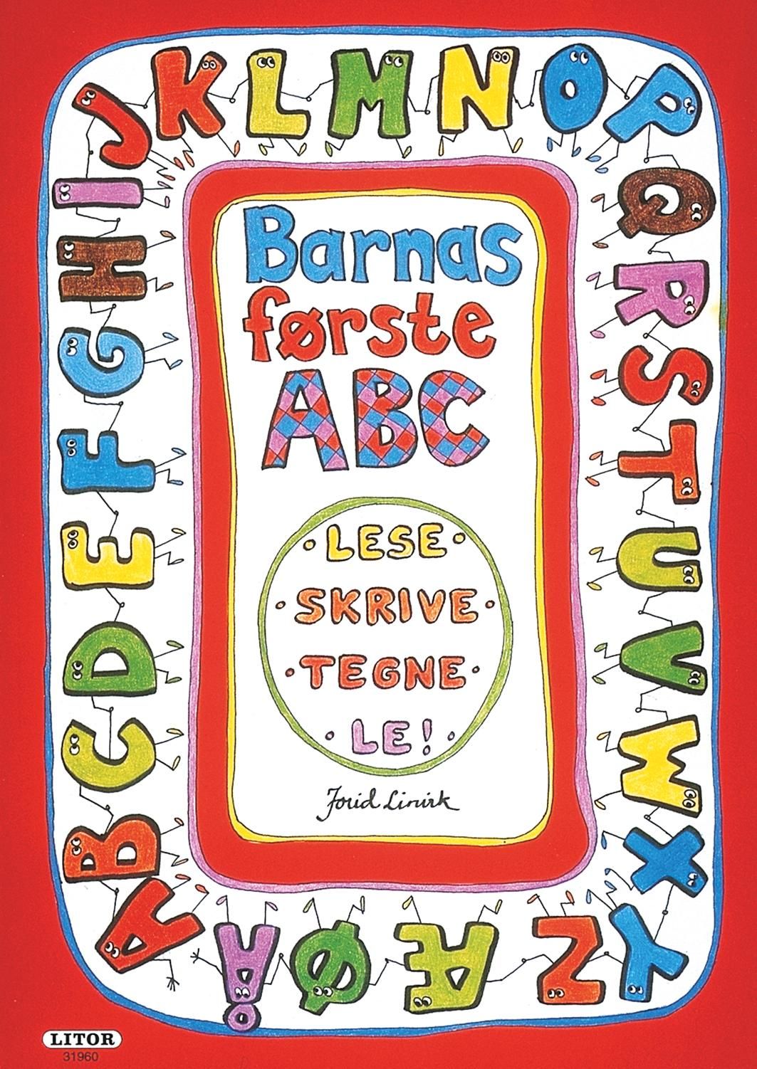 Barnas første ABC, 32 siders lek og lær - lese, skrive, tegne, le