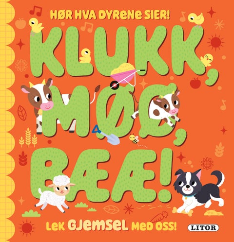 Klukk, møø, bææ! - lek gjemsel med oss!