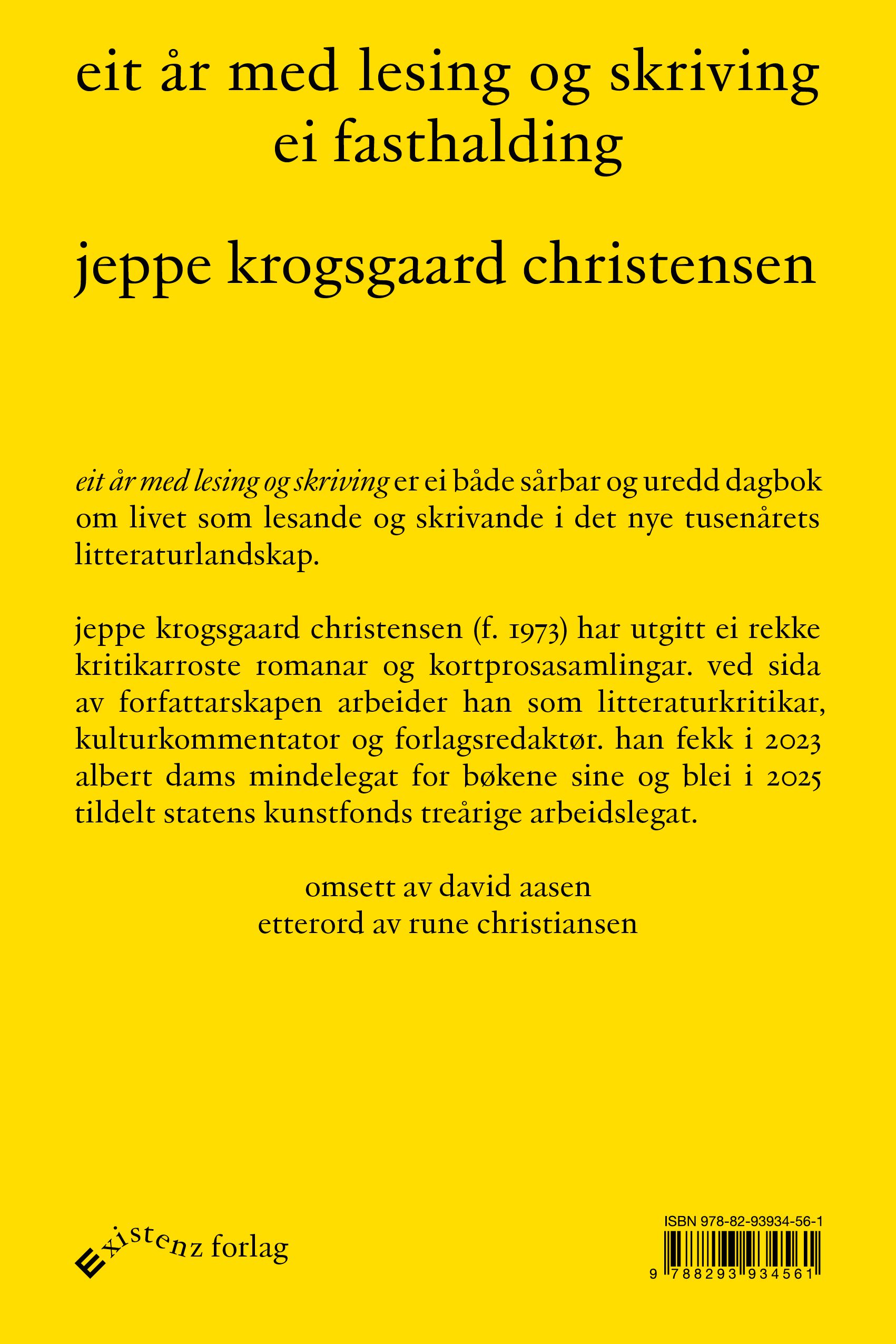 Eit år med lesing og skriving - ei fasthalding