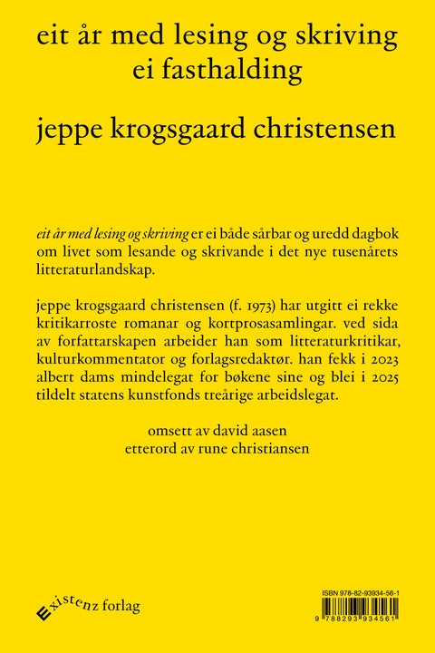 Eit år med lesing og skriving - ei fasthalding