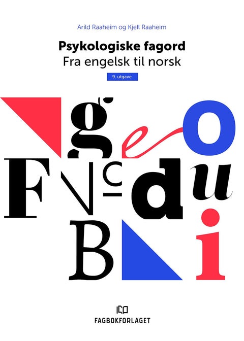 Psykologiske fagord - fra engelsk til norsk