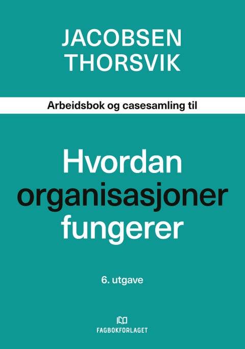 Hvordan organisasjoner fungerer - arbeidsbok og casesamling