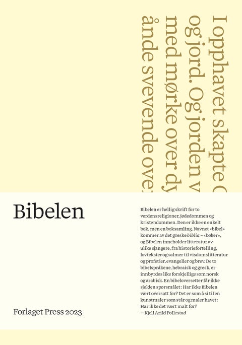 Bibelen - Den hellige skrift : Det gamle og Det nye testamentet