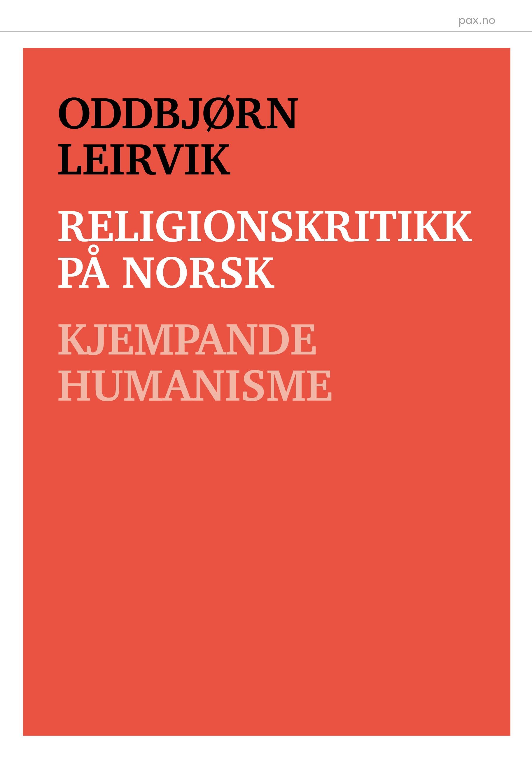 Religionskritikk på norsk - kjempande humanisme