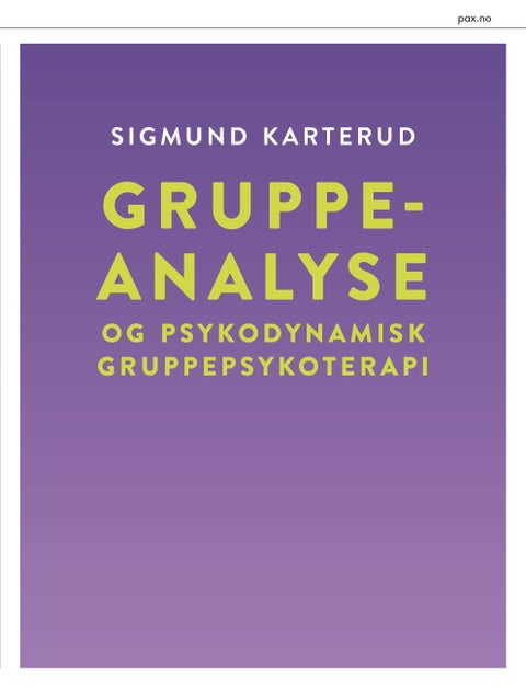 Gruppeanalyse og psykodynamisk gruppepsykoterapi