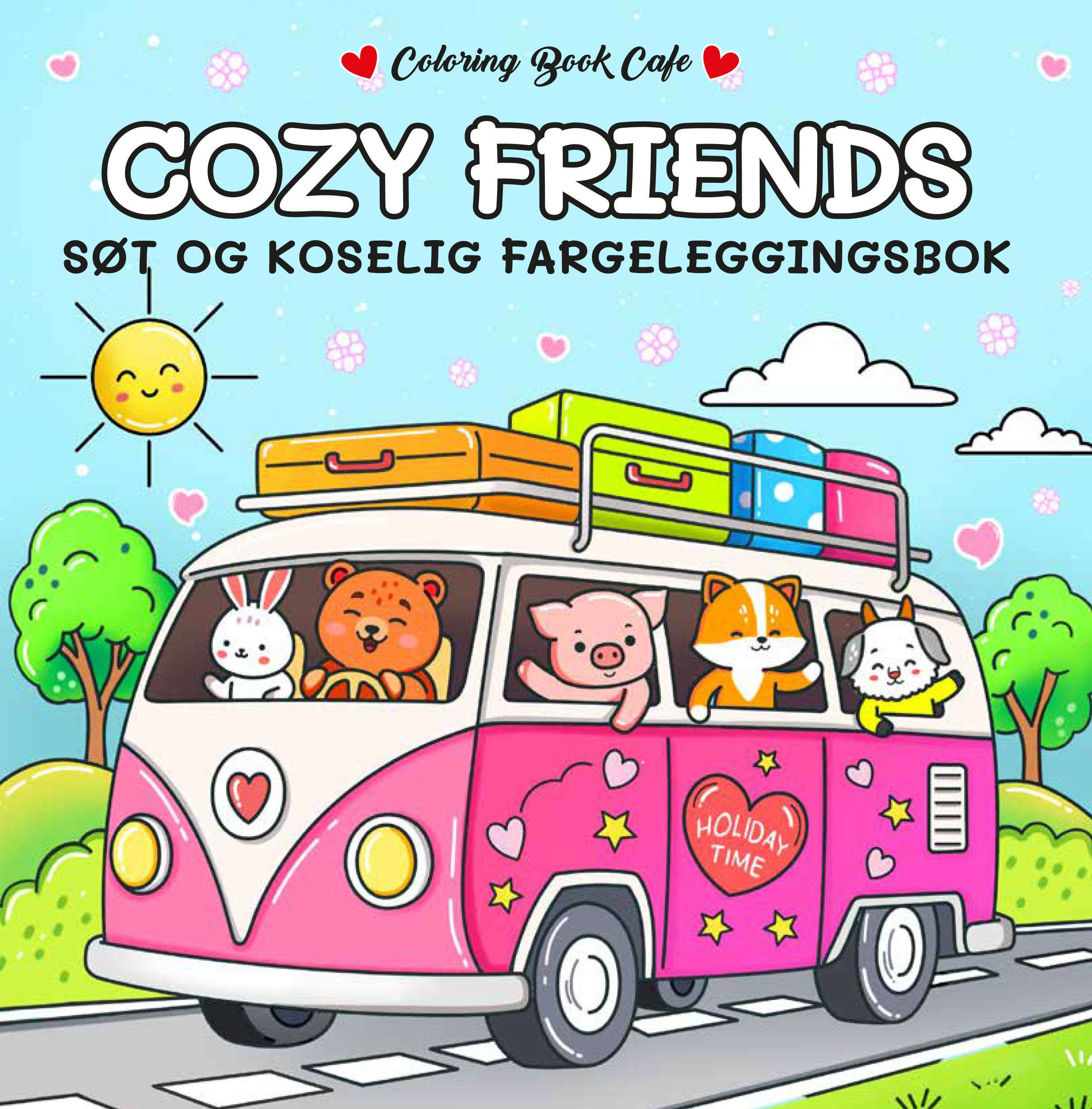 Cozy friends - søt og avslappende fargelegging