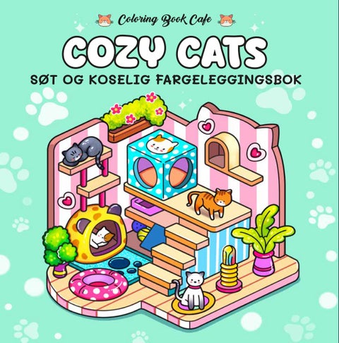 Cozy cats - søt og koselig fargeleggingsbok
