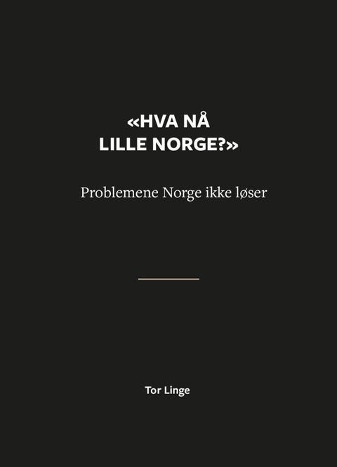 Hva nå lille Norge - problemene Norge ikke løser