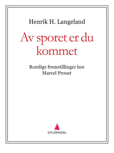 Av sporet er du kommet - romlige fremstillinger hos Marcel Proust