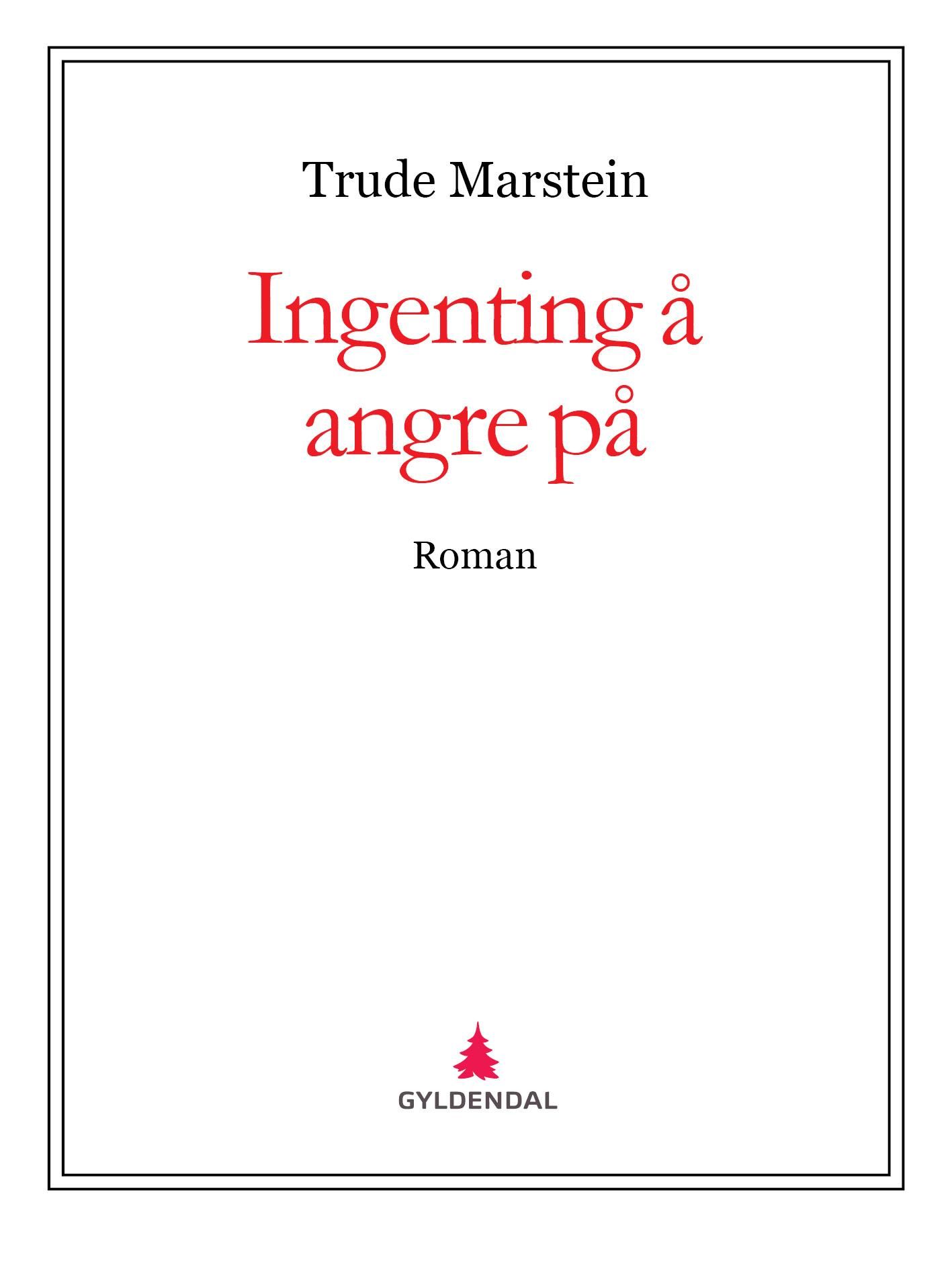 Ingenting å angre på - roman