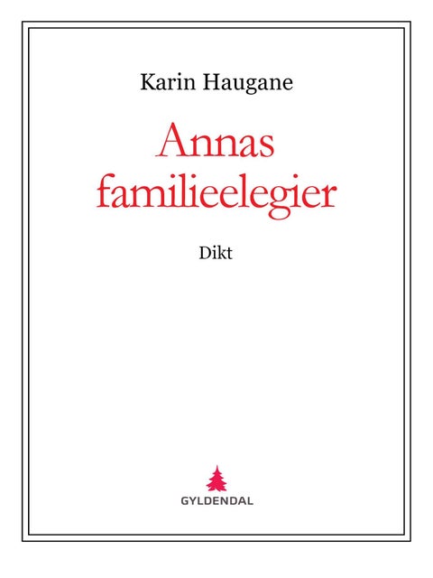 Annas familieelegier - dikt