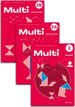 Multi 2, 3.utg. Pakke med Øvebok (20stk) og Lærerens bok A og B - matematikk for barnetrinnet