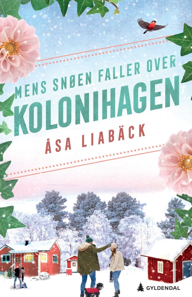Mens snøen faller over kolonihagen