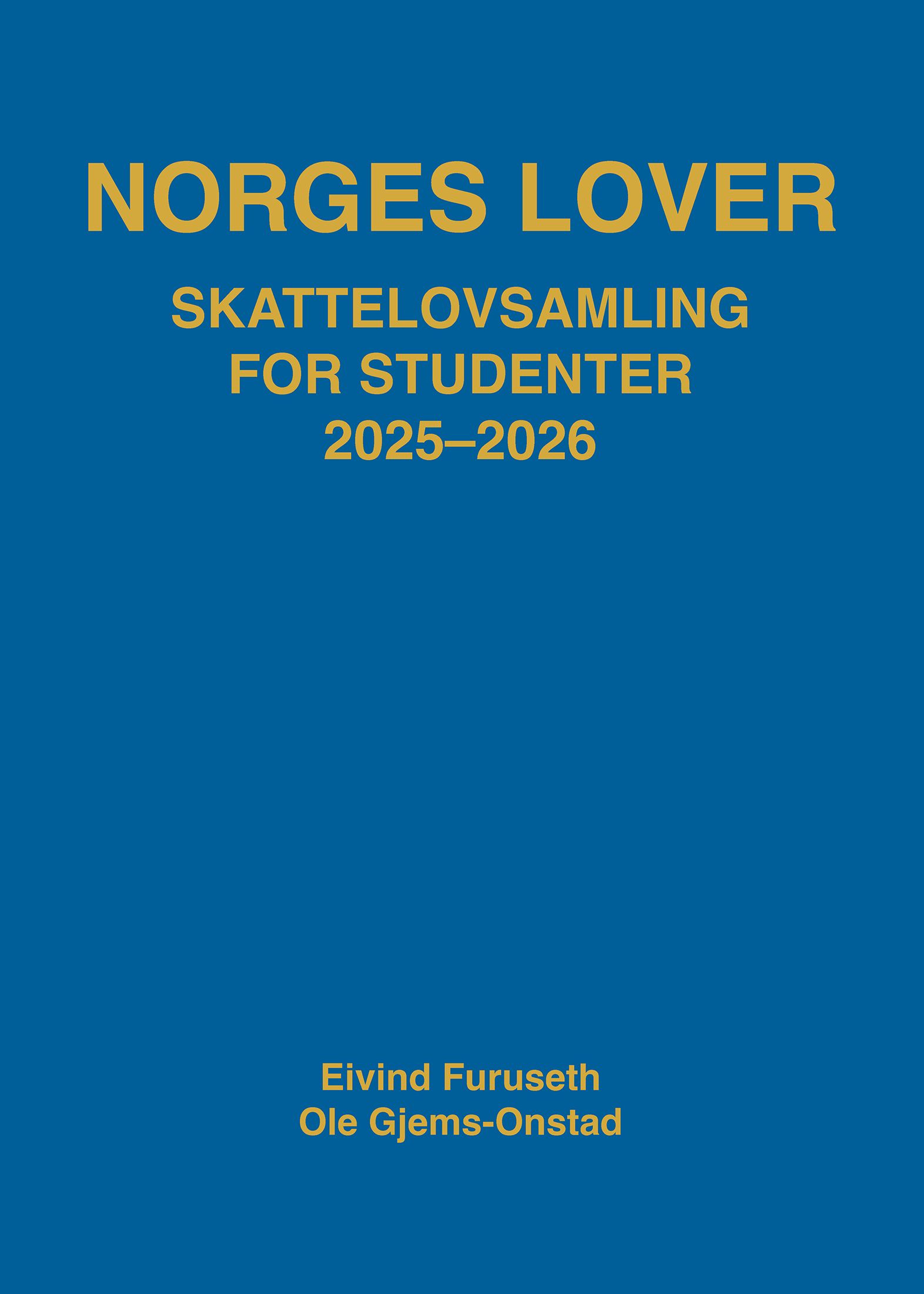 Norges lover - skattelovsamling for studenter 2025-2026