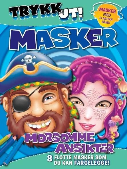 Trykk ut masker - morsomme ansikter : 8 flotte masker som du kan fargelegge!