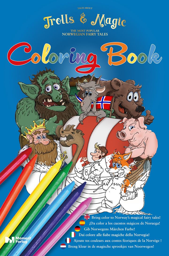 Trolls & magic - coloring book : the most popular Norwegian fairytales