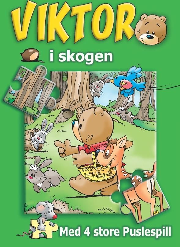 Viktor i skogen - med 4 store puslespill