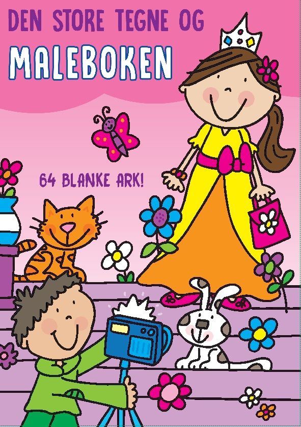 Den store tegne og maleboken. 64 blanke ark! - 64 blanke ark!