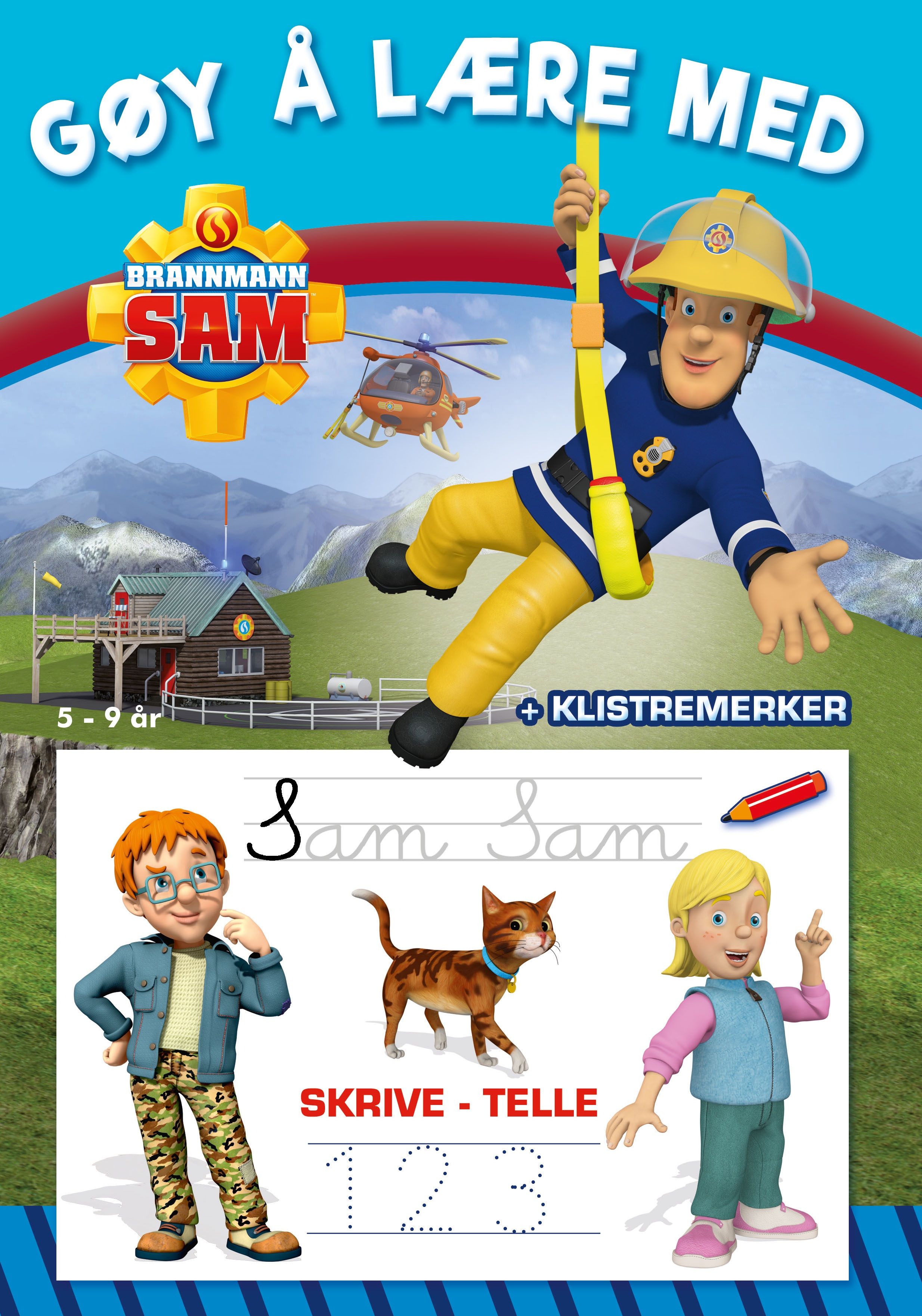 Gøy å lære med Brannmann Sam. Skrive, telle. Med klistremerker - skrive, telle