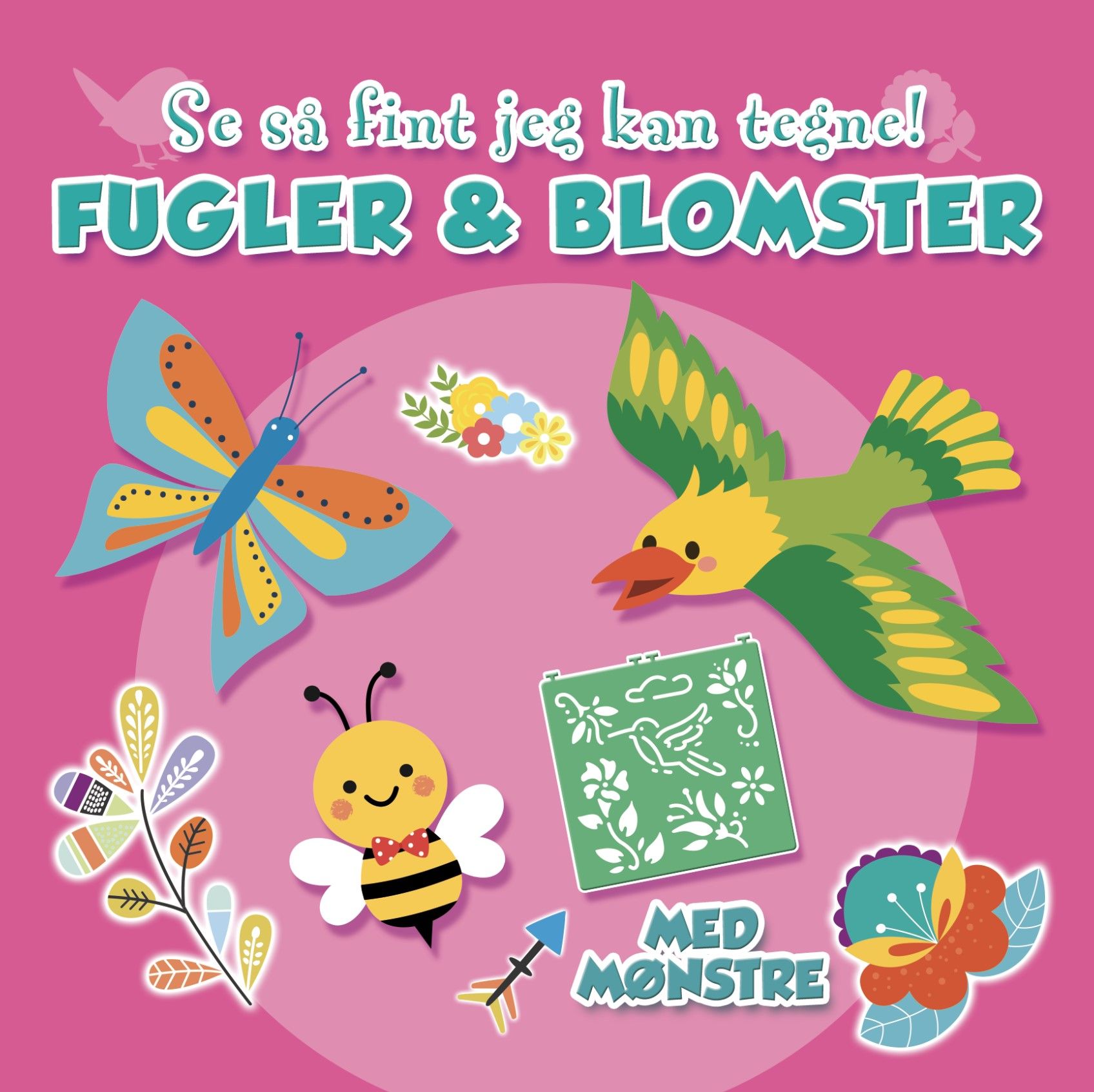 Fugler og blomster - med mønstre